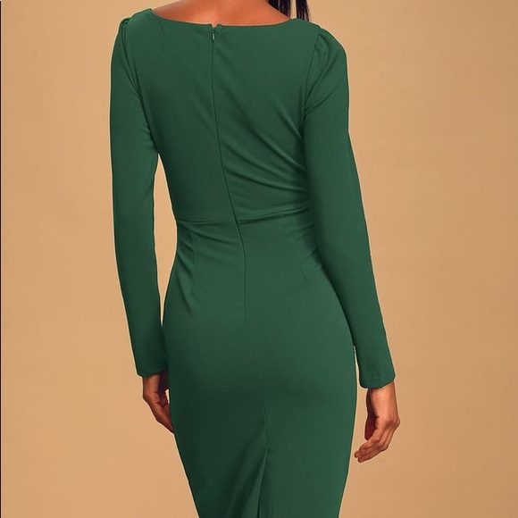Green Bodycon Dress - Picture 4 of 6